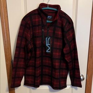 Men's Plaid Quarter-Zip Sweater